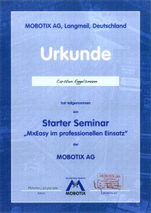 Mobotix Urkunde